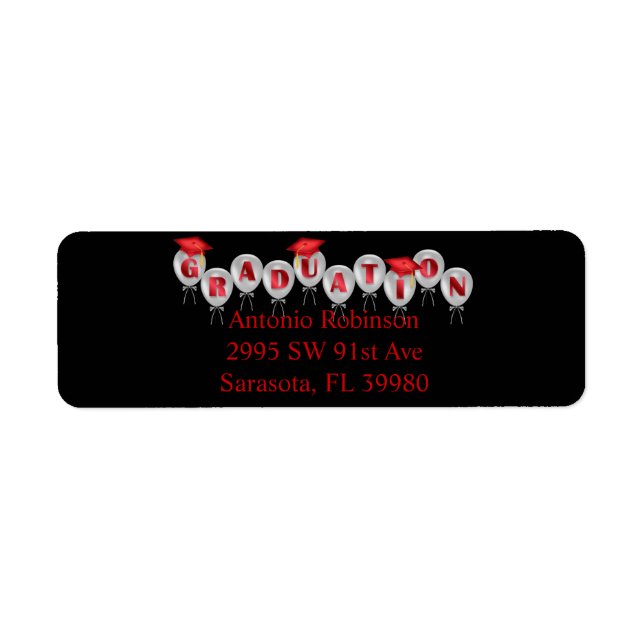 Etiketter för Cute Elegant Studenten Returadress Etikett (Framsidan)