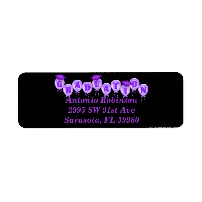 Etiketter för Cute Elegant Studenten Returadress Etikett (Framsidan)