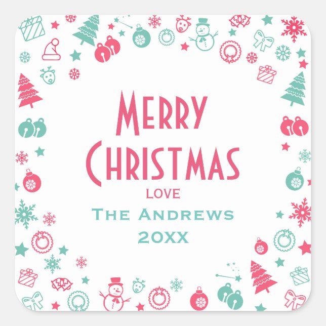 Etiketter för dagens Anpassningsbar - julklapp (Framsida)