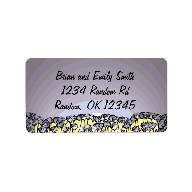 Etiketter för designer för anpassningsbar av artis adressetikett (Framsidan)