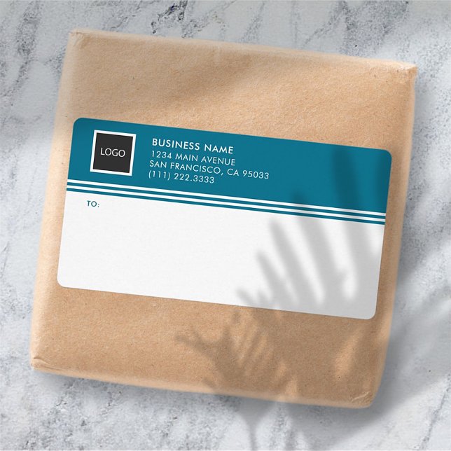 Etiketter för e-postleverans av geometrisk Logotyp Fraktsedel (Skapare uppladdad)