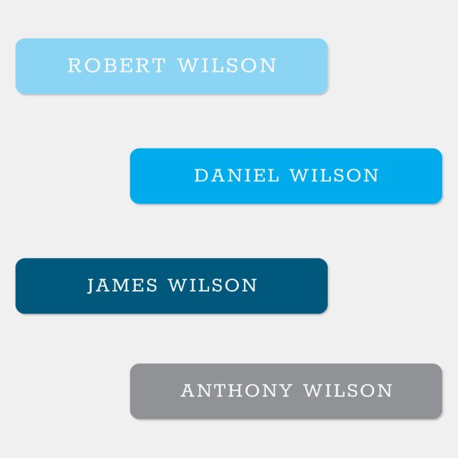 Etiketter för eget namn för barn-påsar (Grupp)