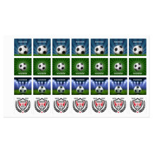 Etiketter för eget namn Fotboll
