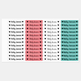 Etiketter för eget namn Kläder, etiketter för dagv