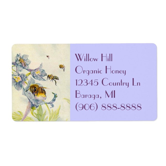 Etiketter för ekologiska honungsbin God morgon Glo Fraktsedel (Framsidan)