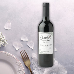 Etiketter för elegant bröllop Vin Flaska - uppsätt