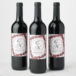 Etiketter för Eleganten Maron Vin Flaska
