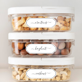 Etiketter för elegantens skriptkort Scallop Ram Ki