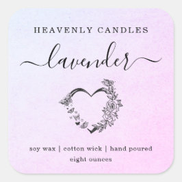 Etiketter för enkel hjärtklappning av ljus