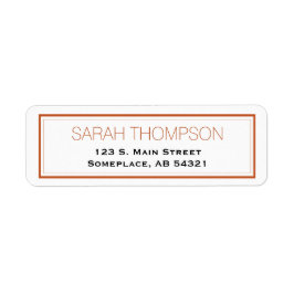 Etiketter för enkel Professionell Röda Rand Gräns Returadress Etikett