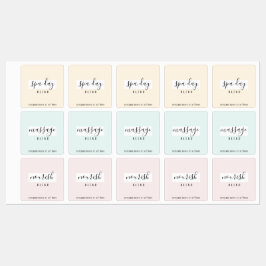 Etiketter för enkel spa Essential Oil Roller Flask