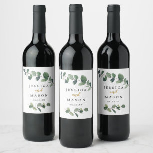 Etiketter för Eucalyptus Bröllop Vin