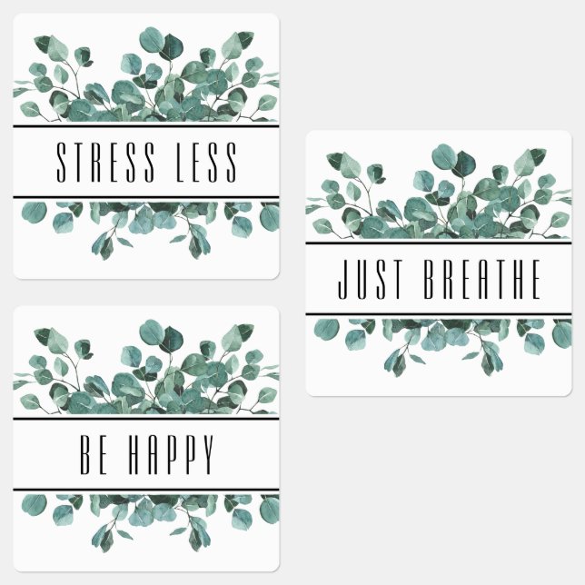 Etiketter för Eucalyptus Essential Oil Roller Flas (Grupp)