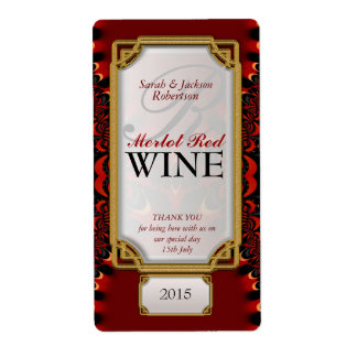 Etiketter för Exotic Red Black Snöre Anpassningsba Fraktsedel