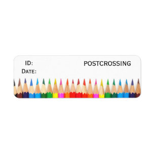 Etiketter för färglösa pennor för postkorsning returadress etikett