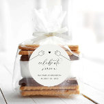 Etiketter för favoritpaket för Bröllopsfest<br><div class="desc">Vår dekordetikettetikett har marshmallow-skewers med elegant för perfektens etikett på hemgåvor för evenemanget party eller bröllop.</div>