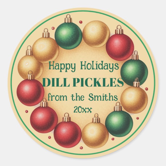 Etiketter för Festive Julafton Personlig Anpassnin (Framsida)