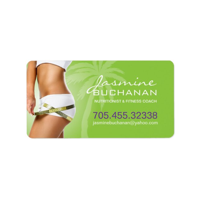 Etiketter för Fitness och Näring Adressetikett (Framsidan)