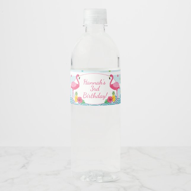 Etiketter för Flamingo Flamingle Party Vattenflask (Framsida)
