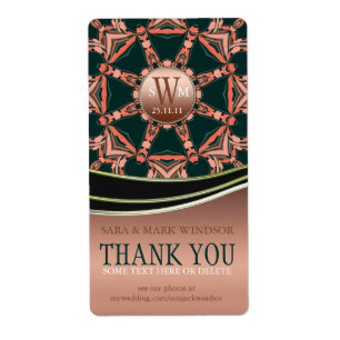 Etiketter för Geo Star Monogram-Tack Fraktsedel