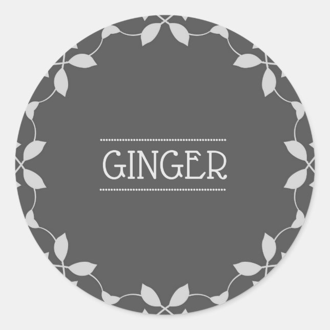 Etiketter för Ginger Spice Burk (Framsida)