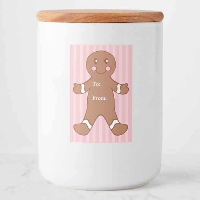 Etiketter för Gingerbröd Boy Gift-Märkre (Framsida)