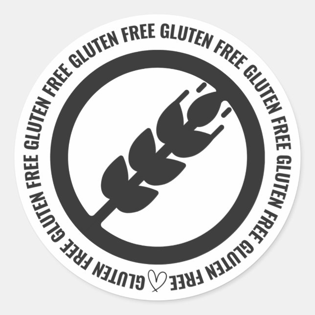 Etiketter för Gluten Free Sticker (Framsida)