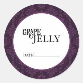 Etiketter för grape jelly-burklock