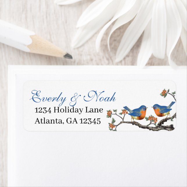 Etiketter för Grått Gren Returadress Etikett (Insitu)