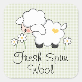 Etiketter för grönt Lamb Baby Shower-etiketter