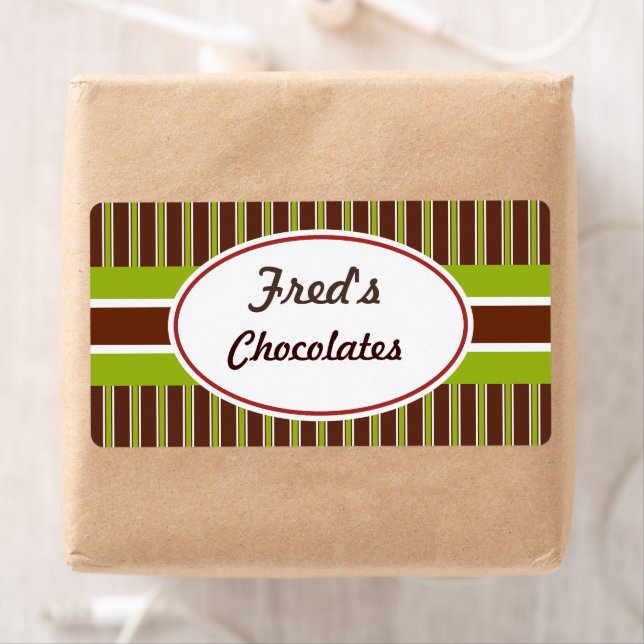 Etiketter för grönt och brun Anpassningsbar Fraktsedel (Insitu)