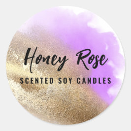 Etiketter för guld och Lila ljus