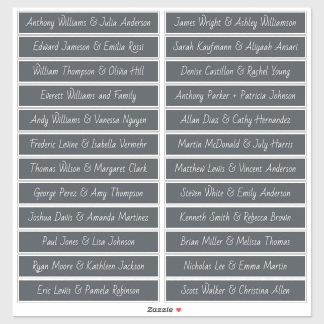 Etiketter för handskrivet skriptskydd för Namn, Of (Ark)