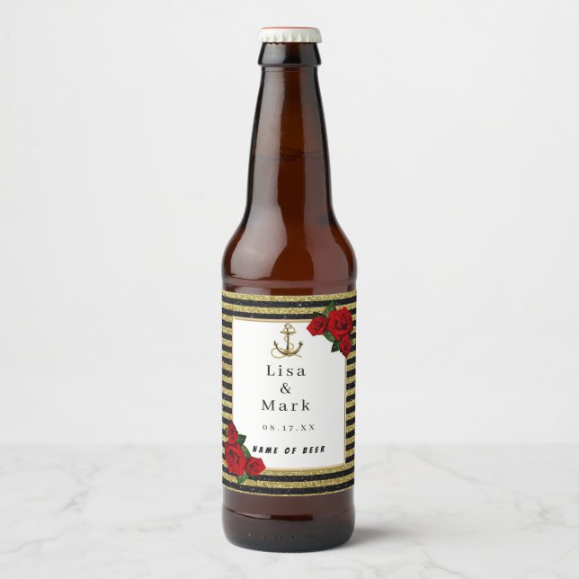 Etiketter för havsörnen Guld Black Rand (Framsida)