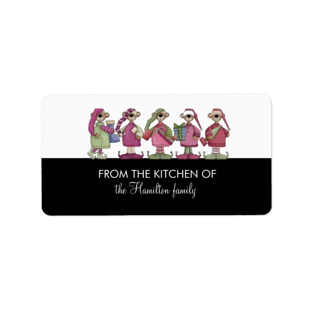 Etiketter för helgdag bakat gods adressetikett (Framsidan)