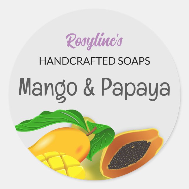 Etiketter för homemade Soap-märke (Framsida)