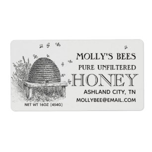Etiketter för honung Vintage Beehive Apiary Anpass Fraktsedel
