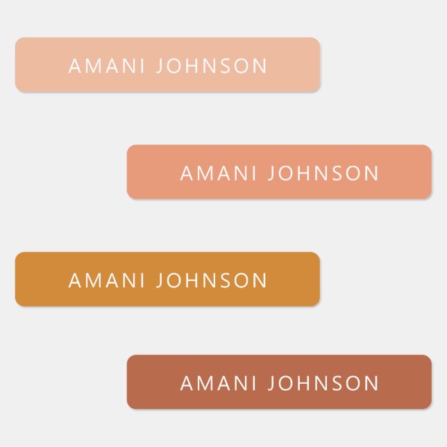 Etiketter för hösten Fall Boho Färg Namn (Grupp)