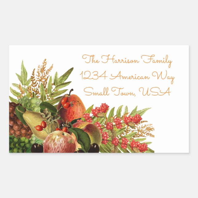 Etiketter för höstfrukt (Framsida)