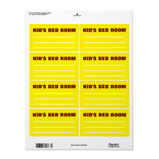 Etiketter för hur flyttan ska förpackas - Barnsäng Fraktsedel