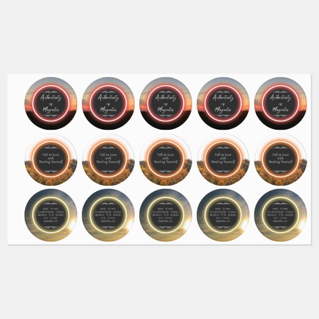 Etiketter för inspirerande citattecken (Ark)