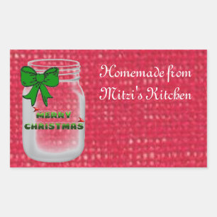 Etiketter för julmässan Burk