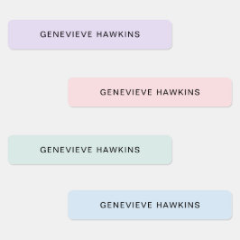 Etiketter för Kids Pastel Namn