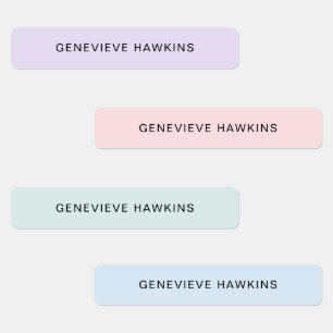 Etiketter för Kids Pastel Namn