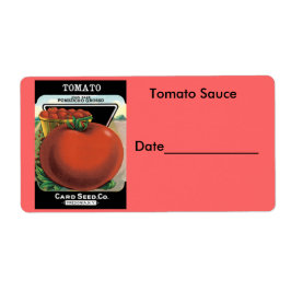Etiketter för konservering/frysning av tomatsås fraktsedel