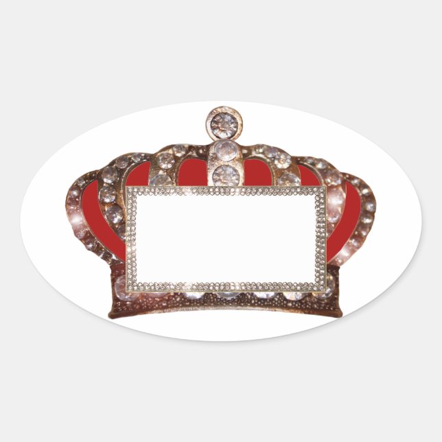 Etiketter för kung Krona för att anpassa (Framsida)