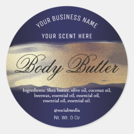 Etiketter för marint blått och Guld