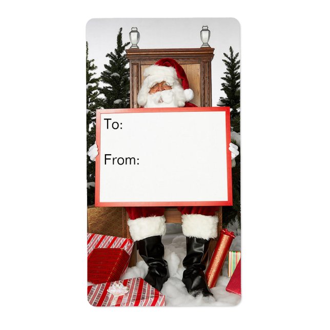 Etiketter för Märkre av julgåva Fraktsedel (Framsidan)