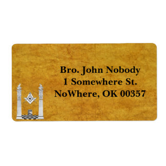 Etiketter för masonisk e-post fraktsedel