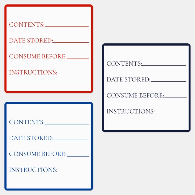 Etiketter för matlagning av köksväxter/frysboxar (Grupp)